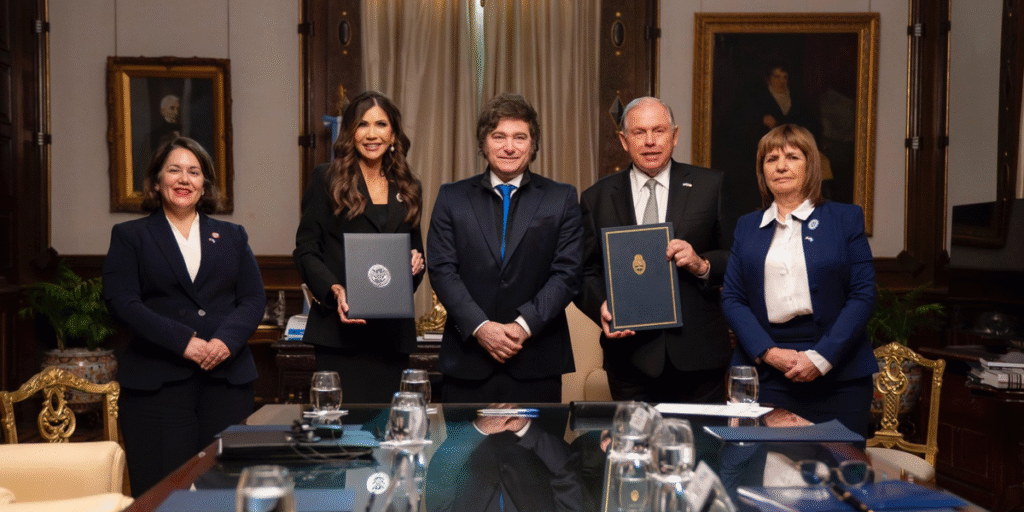 Javier Milei and Noem Forge Major Pact as White House Strengthens Anti-Left Coalition