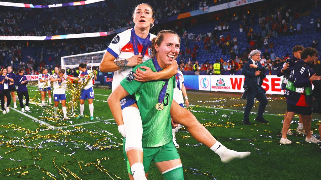 Injury Won’t Stop Lucy Bronze from Celebrating Euro Title