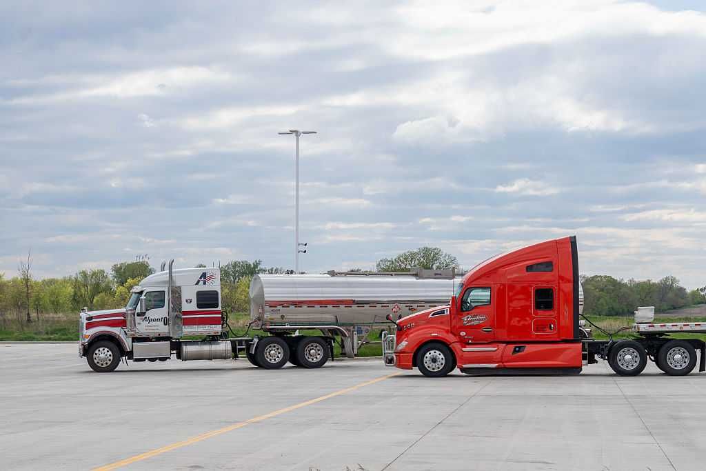 Truck on highway
