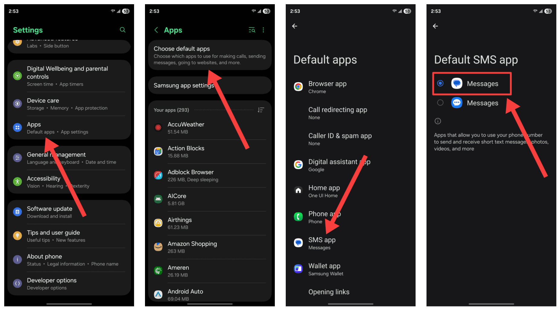 Settings screenshots