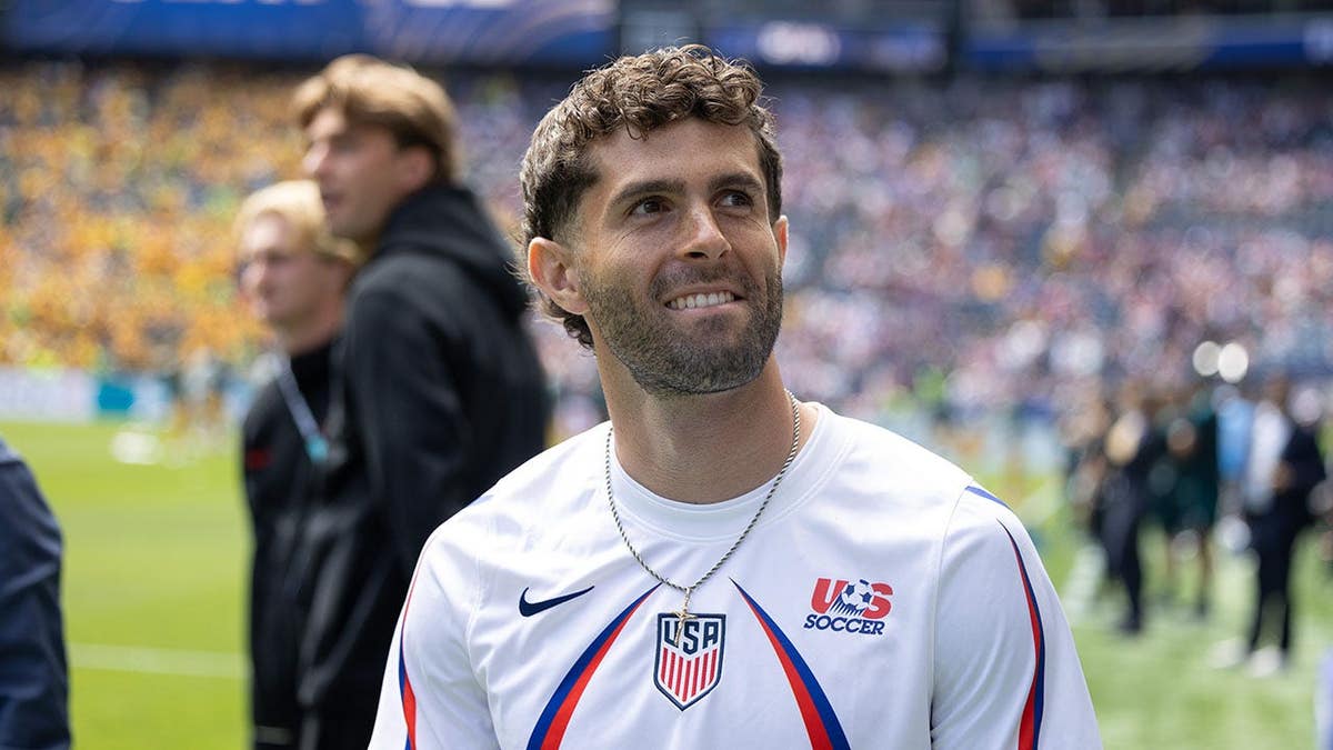 Christian Pulisic stands during a FIFA World Cup 2026 match at Seattle Stadium.