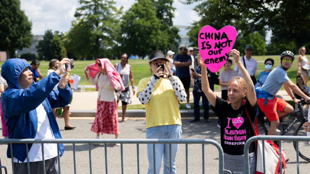 Pro-China Network Fuels US Protest Wave Before Trump Xi Talks