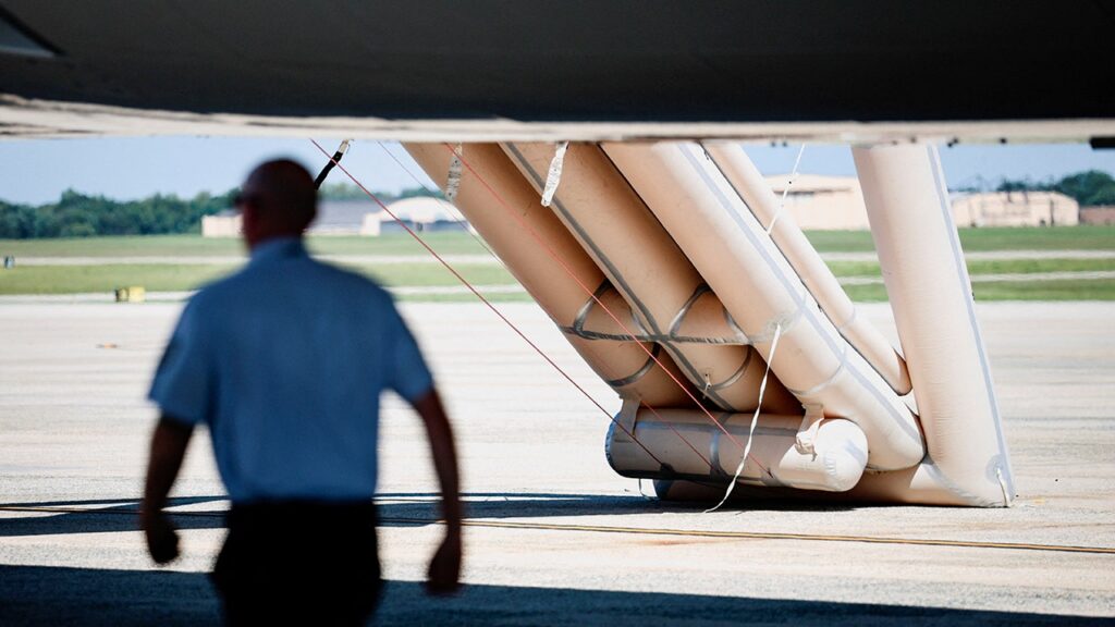 Trump Explains Air Force One Slide Check At Andrews