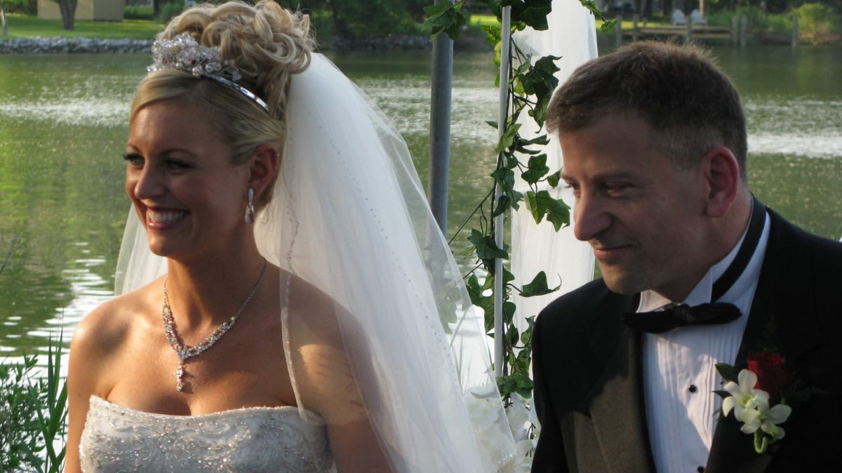 Kim Hoffman and Dan Hoffman at their wedding.
